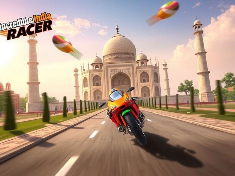 Incredible India Racer Official Banner - High-Speed Racing Across Indian Landmarks